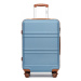KONO Kabinové zavazadlo s horizontálním designem - ABS - modro hnědá - 66L