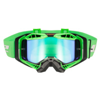 Motokrosové brýle LS2 Aura Pro Black H-V Green iridiové sklo