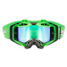 Motokrosové brýle LS2 Aura Pro Black H-V Green iridiové sklo