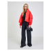 Červená dámská volná bunda s potiskem Calvin Klein Jeans