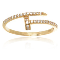 Dámský prsten ze žlutého zlata hřebík PR0642F + DÁREK ZDARMA