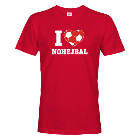 Pánské tričko I love nohejbal - skvělý dárek pro milovníky nohejbalu BezvaTriko