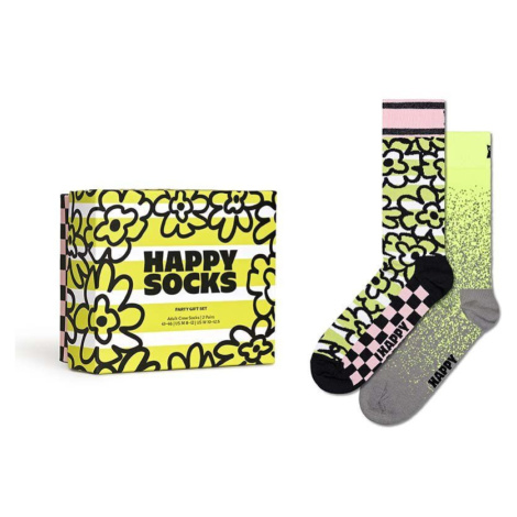 Ponožky Happy Socks Gift Box Party 2-pack žlutá barva