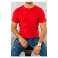 Pánské hladké červené tričko Dstreet RX4559