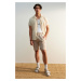 Trendyol Mink Regular Fit Linen Look Shorts