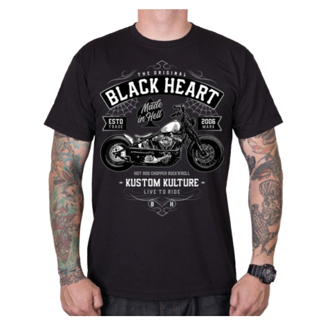 Triko BLACK HEART Moto Kult černá BLACKHEART