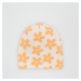 Reserved - Květovaná čepice s vysokým podílem bavlny - Oranžová