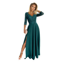 Numoco Dámské společenské šaty Amber zelená Zelená