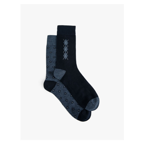 Koton Set of 2 Crepe Socks, Minimal Patterned