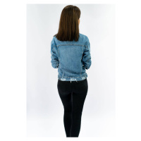 Světle krátká dámská džínová bunda (SF355#)