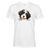 Pánské tričko s potiskem Portugalský vodný pes-  tričko pro milovníky psů