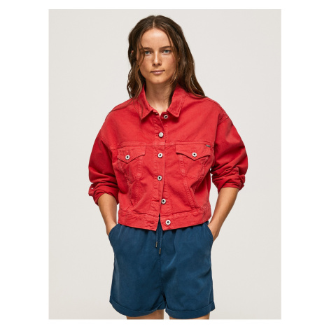 Červená dámská džínová bunda Pepe Jeans - Dámské