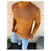 Men's camel turtleneck sweater WX1581