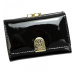 Elegantní kožená lakovaná peněženka malá Collettee, černá
