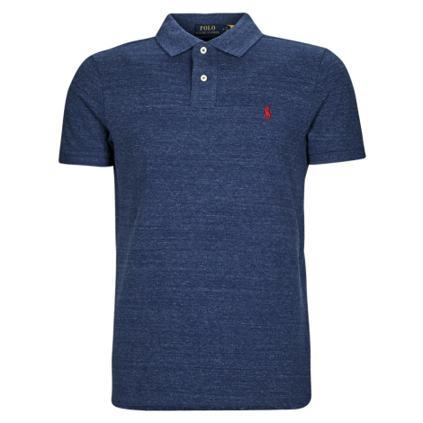 Polo Ralph Lauren POLO COUPE DROITE EN COTON BASIC MESH Modrá