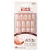 KISS Akrylové nehty - francouzká manikúra pro přirozený vzhled Salon Acrylic French Nude 64268 2