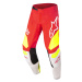 ALPINESTARS TECHSTAR FACTORY kalhoty červená fluo/bílá/žlutá