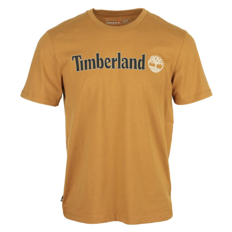 Timberland Linear Logo Short Sleeve Hnědá