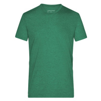 James&Nicholson Pánské tričko JN974 Green Melange