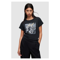 Bavlněné tričko AllSaints Panthere černá barva