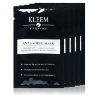 Kleem Organics Anti-Aging Mask protivrásková a zpevňující pleťová maska 5 ks
