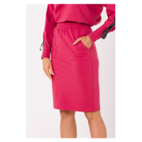 Mikinová sukně s kapsami a elastickým pasem M728