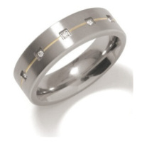 Boccia Titanium Snubní titanový prsten s diamanty 0101-19 57 mm