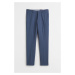 H & M - Společenské kalhoty Slim Fit - modrá
