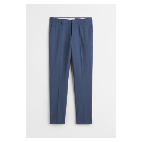 H & M - Společenské kalhoty Slim Fit - modrá H&M