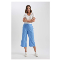 DEFACTO Capri Wide Leg Linen Look Cotton Capri