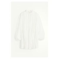 H & M - Šaty z ramie se'sámky - bílá