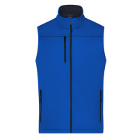 James&Nicholson Pánská softshellová vesta JN1170 Nautic Blue
