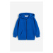 H & M - Bunda na zip's kapucí - modrá