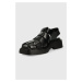 Kožené sandály Vagabond Shoemakers Eyra dámské, černá barva, na platformě