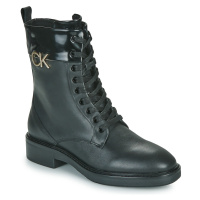 Calvin Klein Jeans RUBBER SOLE COMBAT BOOT W/HW Černá