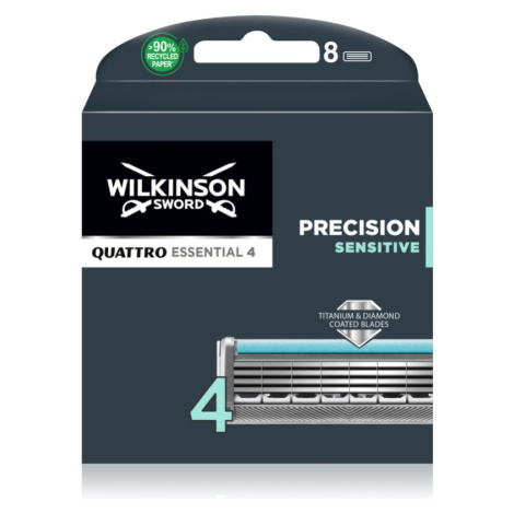 Wilkinson Sword Quattro Titanium Sensitive náhradní hlavice 8 ks