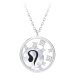 Preciosa Stříbrný náhrdelník s českým křišťálem Lev Sparkling Zodiac 6150 88 (řetízek, přívěsek)