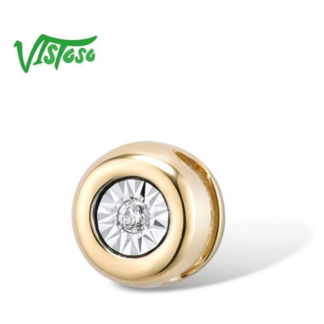 Zlatý přívěsek kroužek s diamantem v minimalistickém stylu Listese