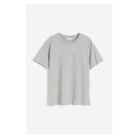 H & M - Bavlněné tričko - šedá