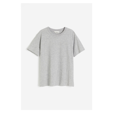 H & M - Bavlněné tričko - šedá H&M