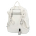 Trendový dámský koženkový batoh s potiskem Lia, bílý
