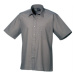 Premier Workwear Pánská košile s krátkým rukávem PR202 Dark Grey -ca. Pantone 431