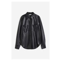 H & M - Košile's povrchovým potahem - černá