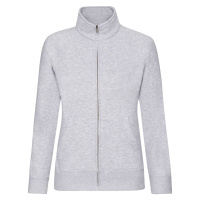 Grey women's sweatshirt with stand-up collar Fruit of the Loom