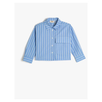 Koton 3skg60098aw Girls' Shirt Blue Striped