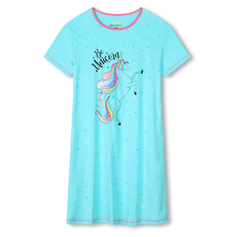 Dívčí noční košile - KUGO MN1769, tyrkysová Barva: Tyrkysová