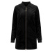 Ladies Long Velvet Jacket - black