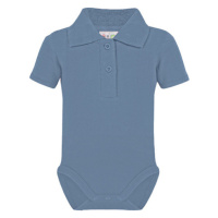 Link Kids Wear Dětské body s límečkem X947 Babyblue