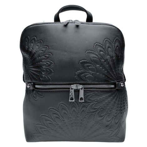 Černý dámský batoh s ornamenty Tapple