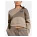 Světle hnědá mikina Under Armour Essential Fleece Crop Crew